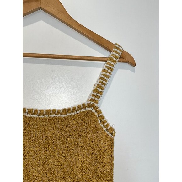 Anthropologie Mustard Irina Knit Crochet Summer Boho Hippie Tank Women's Size XS - Picture 3 of 8